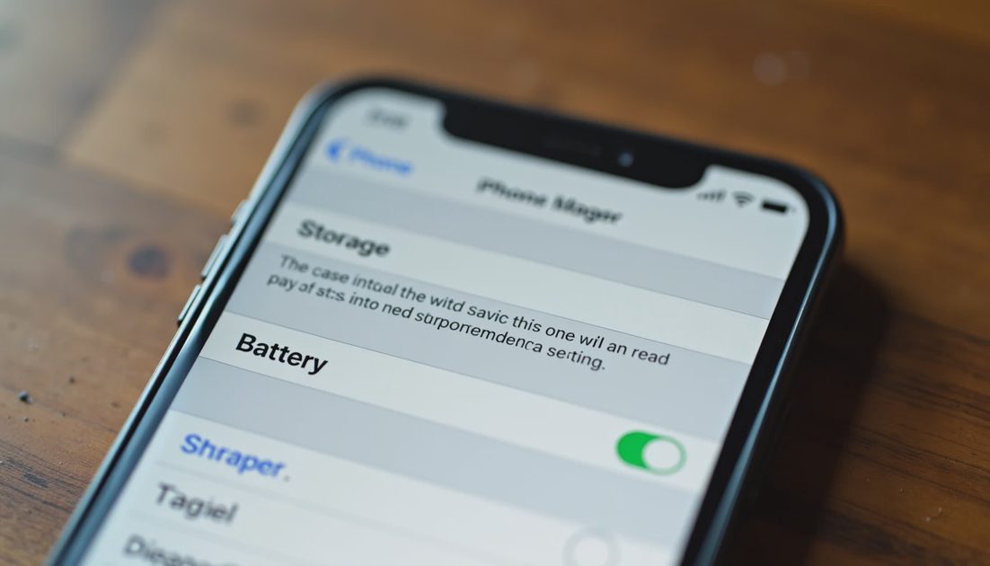 Checking current iPhone storage and battery before upgrading